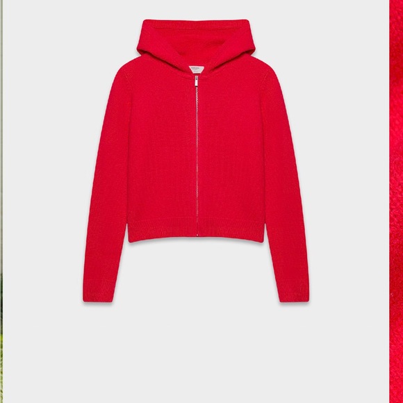 Aritzia Red Cashmere Hoodie - Picture 5 of 5